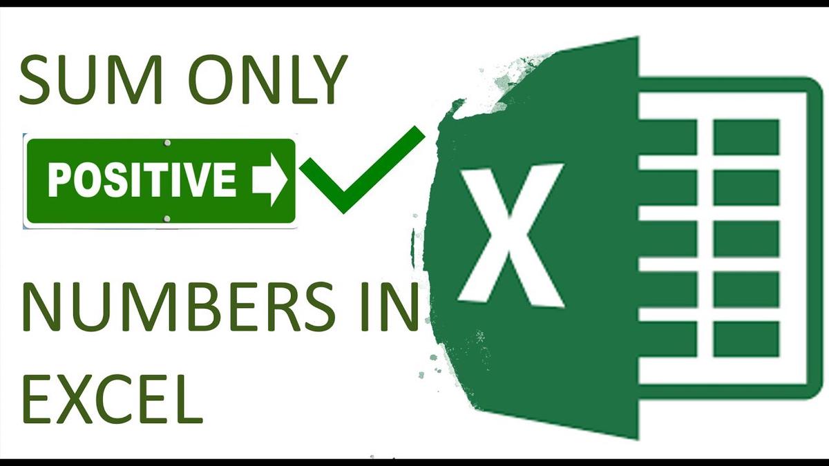 How To Total Only Negative Numbers In Excel