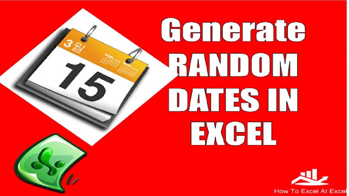 Use RANDBETWEEN And DATE To Generate Random Dates In Excel Use RANDBETWEEN And DATE To Generate Random Dates In Excel