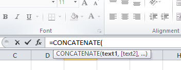 excel concatenate formula