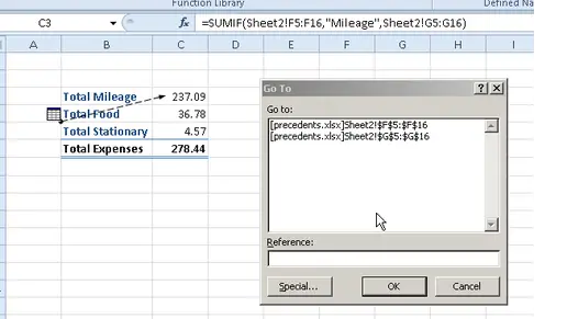 excel formula auditing