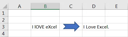 using the proper Excel function