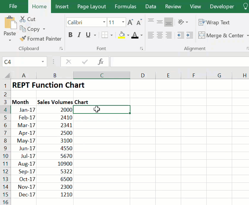 rept function Excel