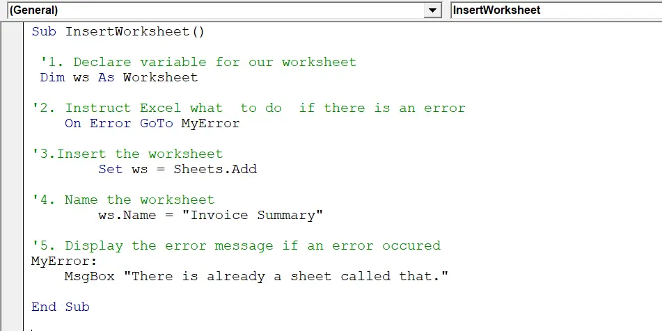 How To Write An Excel VBA Macro To Add And Name A New ...