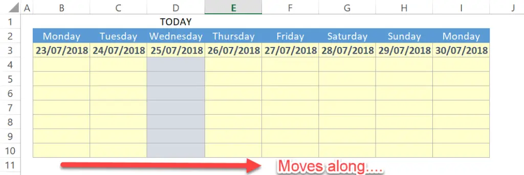 Automatically Highlight The Column That Is Today - Formula Friday - How ...