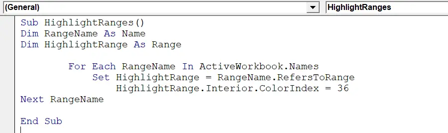 Write A Macro Which Highlights Named Ranges Macro Monday How To Excel At Excel