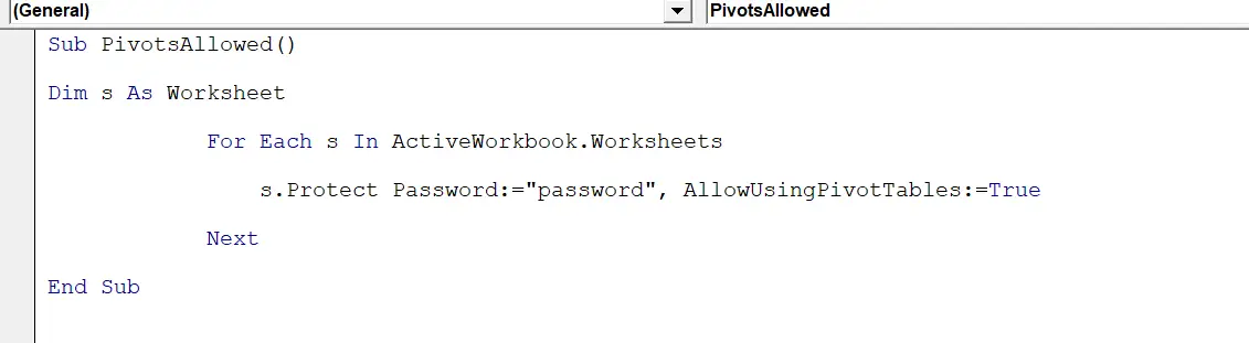 A Macro To Protect Worksheets But Enable Pivot Tables