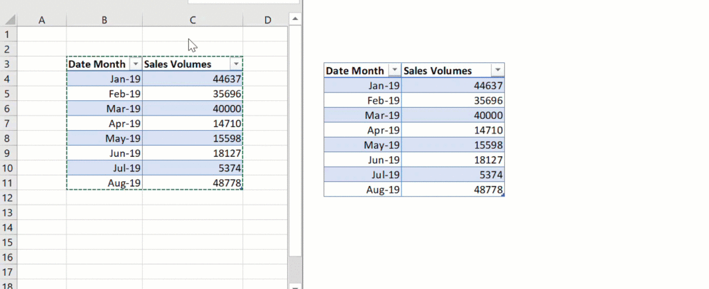 copy word table to excel using macro