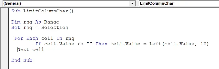 A Macro To Limit Column Characters. - How To Excel At Excel