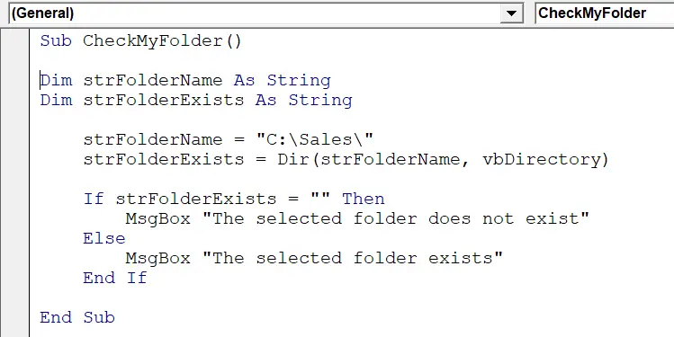 Excel vba macro to check if a file Exists