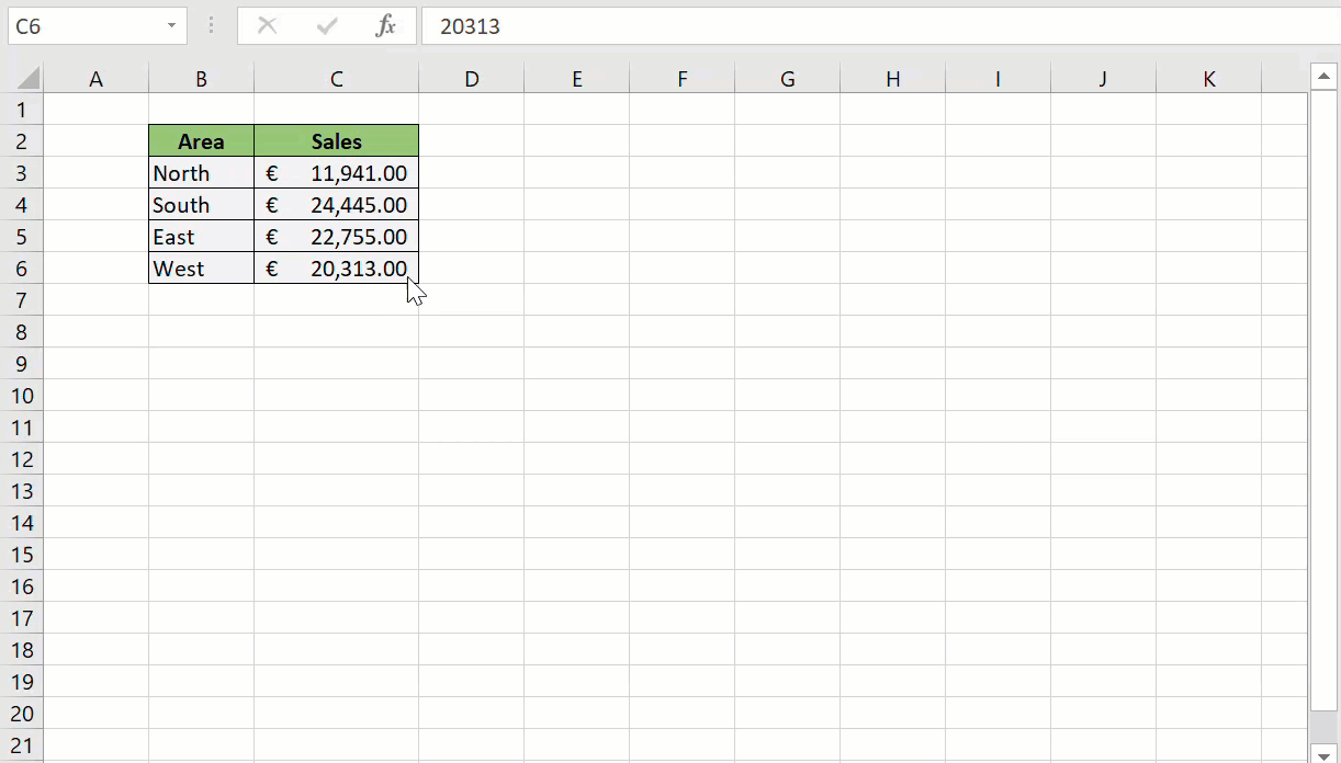 populate the quick analysis tool in excel