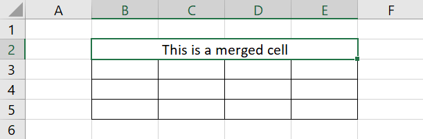 Merged Cell Excel