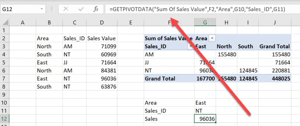 turn GEPIVOTDATA function on and off in Excel with Pivot table example