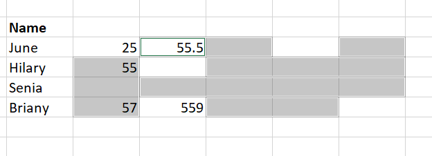 Excel data tidy up remove blank cells