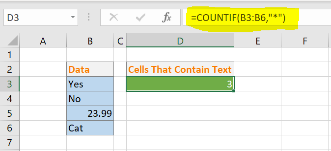 Excel Function To Count Cells With Unique Text